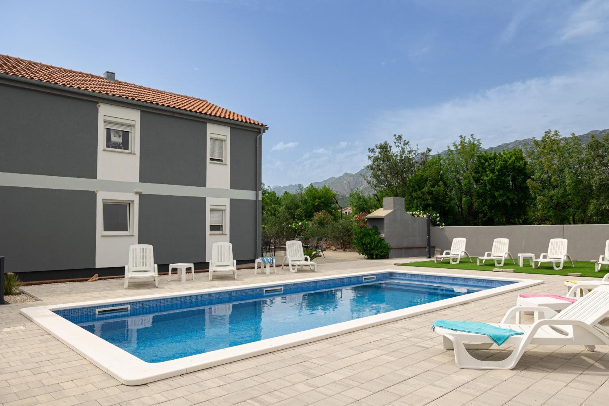 Apartments Zanic With Private Swimming Pool And Sea View Starigrad Paklenica Exteriör bild