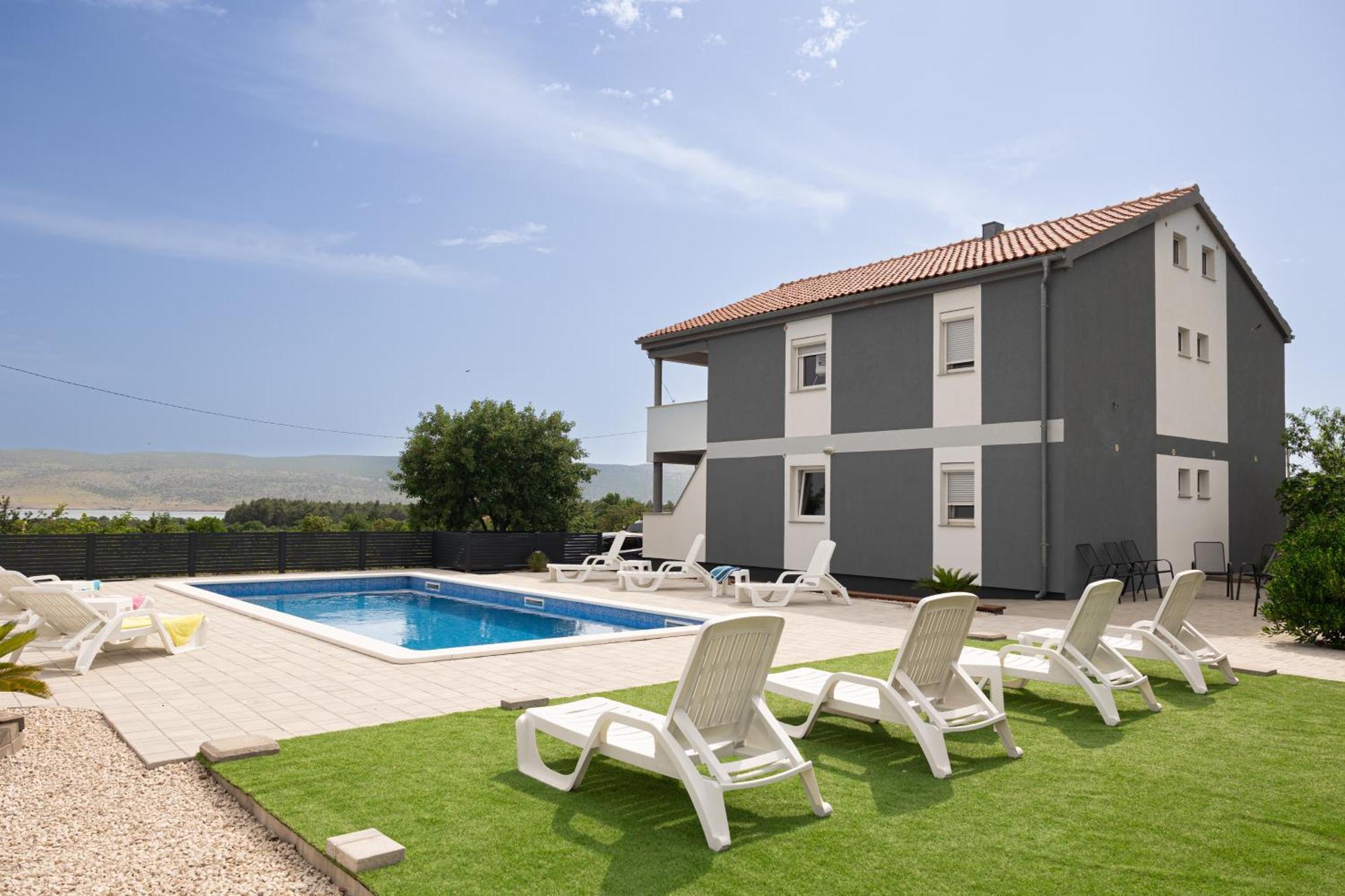 Apartments Zanic With Private Swimming Pool And Sea View Starigrad Paklenica Exteriör bild